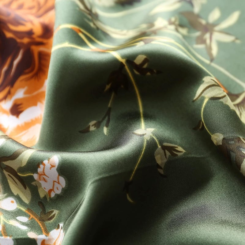 vimate 35" Square Silk Like Head Scarf - Women's Fashion Silk Feeling Scarf for Hair Wrapping and Sleeping at Night. - Image 3